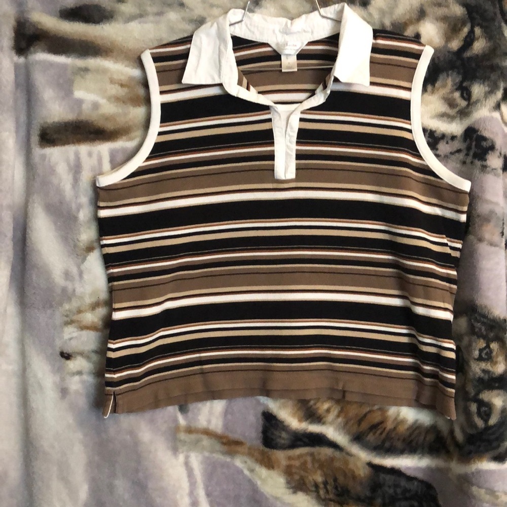 Cj Banks Womans Size XL Brown Formal/Casual Tee